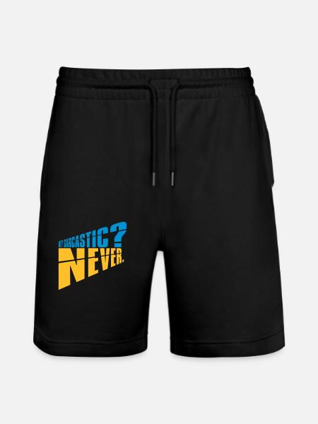 me sarcastic never quote - Stanley/Stella Trainer Unisex Organic Jogging Shorts - black