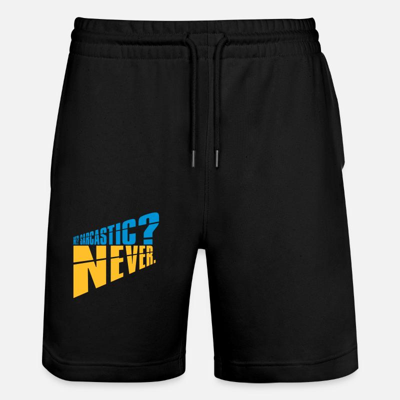 moi sarcastique ne cite jamais - Short de jogging bio TRAINER Stanley/Stella unisexe - noir