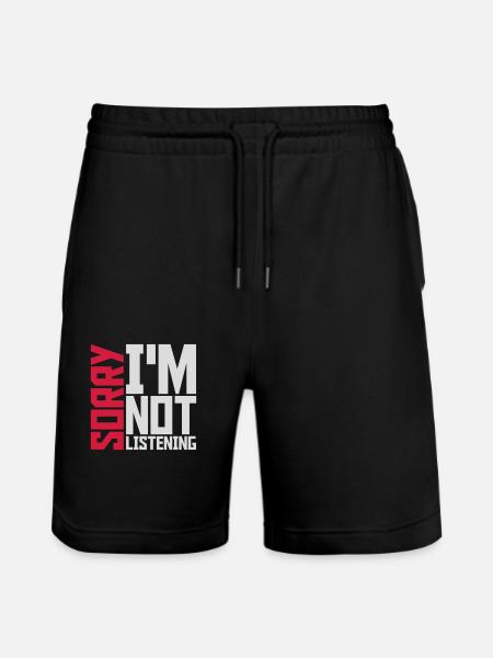 désolé de ne pas écouter - Short de jogging bio TRAINER Stanley/Stella unisexe - noir