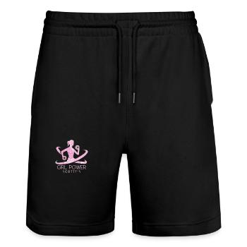 GIRL POWER - Stanley/Stella Unisex Bio Joggingshorts Trainer  - Schwarz - Vorne - Nik (191cm) & Marisol (170cm)