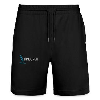 Édimbourg en bleu - Short de jogging bio TRAINER Stanley/Stella unisexe - noir - Devant - Nik (191cm) & Marisol (170cm)