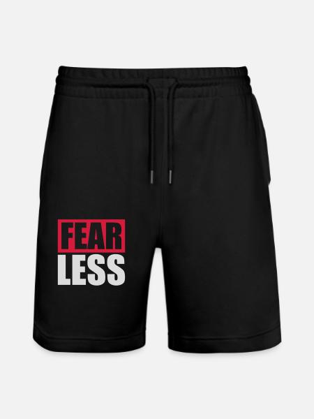 fearless Text Quote Design - Stanley/Stella Trainer Unisex Organic Jogging Shorts - black