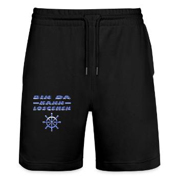 Segeln - Stanley/Stella Unisex Bio Joggingshorts Trainer  - Schwarz - Vorne - Nik (191cm) & Marisol (170cm)
