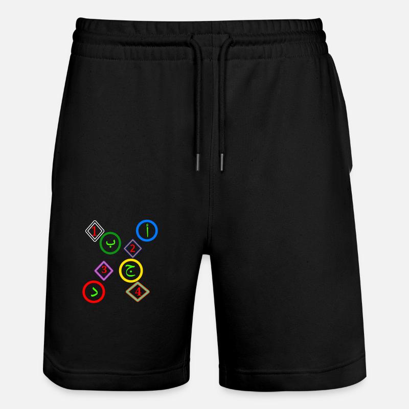 Chiffres et lettres - Short de jogging bio TRAINER Stanley/Stella unisexe - noir