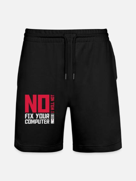not fix your computer - Stanley/Stella Trainer Unisex Organic Jogging Shorts - black