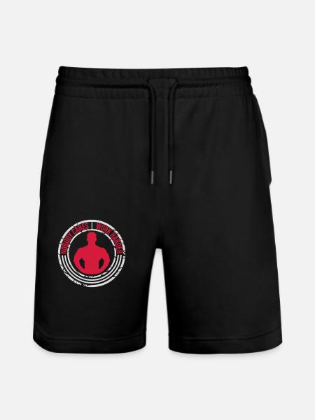nobody cares work harder - Stanley/Stella Trainer Unisex Organic Jogging Shorts - black