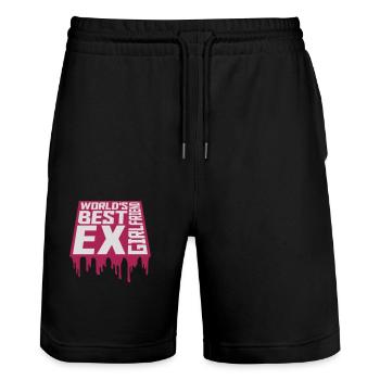 worlds best ex girlfriend - Stanley/Stella Unisex Bio Joggingshorts Trainer  - Schwarz - Vorne - Nik (191cm) & Marisol (170cm)