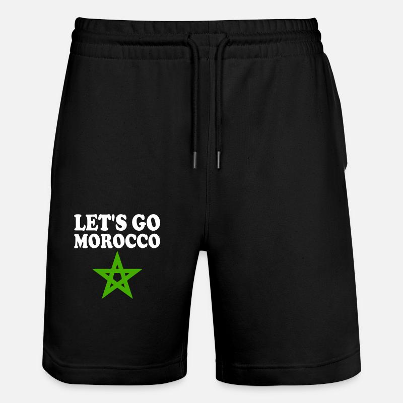 Marokko - Stanley/Stella Unisex Bio Joggingshorts Trainer  - Schwarz