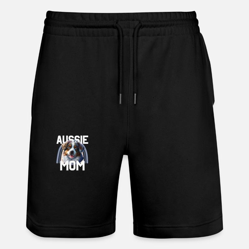 Australischer Schäferhund - Stanley/Stella Unisex Bio Joggingshorts Trainer - Schwarz