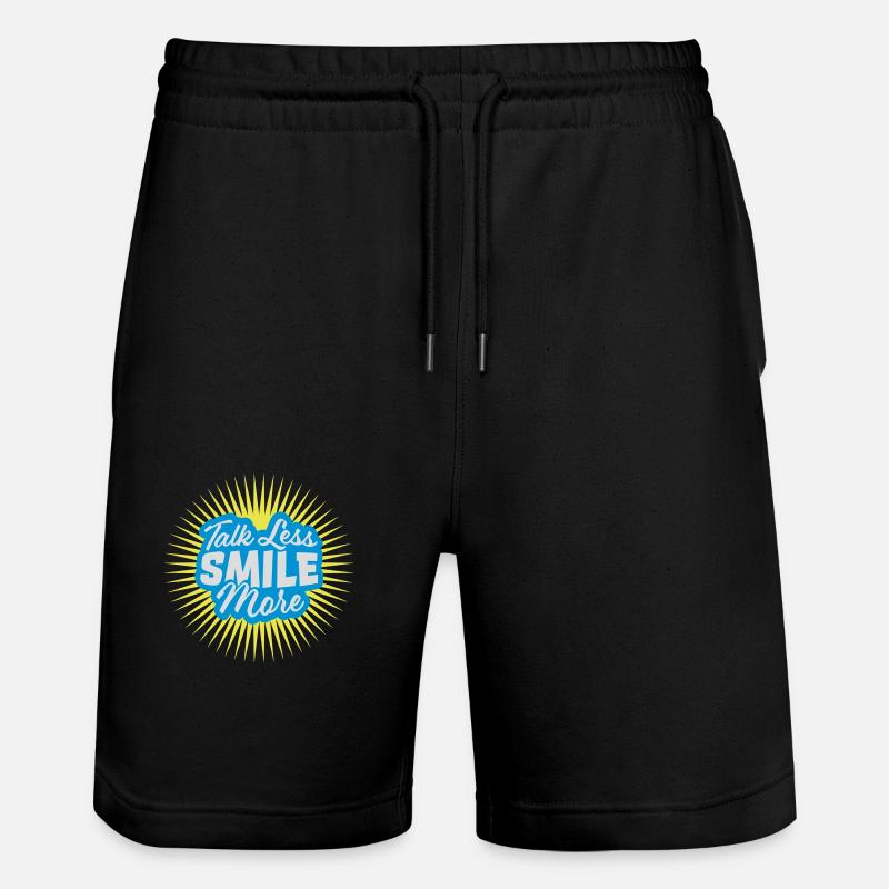 talk less smile more - Stanley/Stella Trainer Unisex Organic Jogging Shorts - black