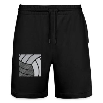 Volleyball - Stanley/Stella Trainer Unisex Organic Jogging Shorts - black - Front - Nik (191cm) & Marisol (170cm)
