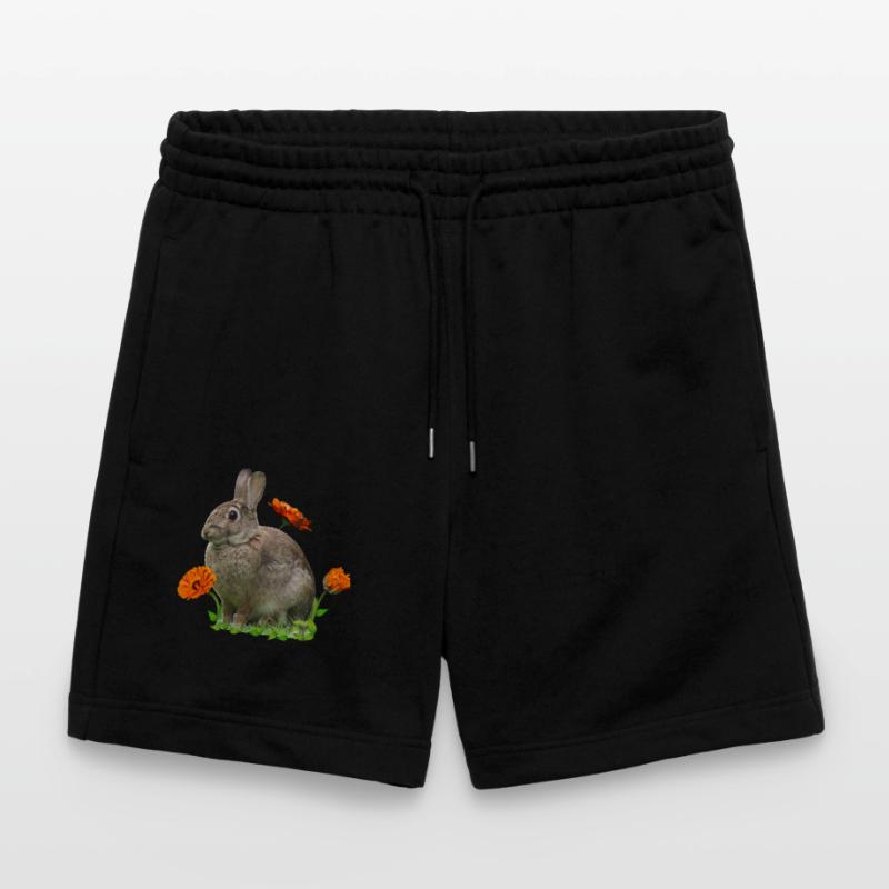 Rabbit Easter Calendula Stanley/Stella Trainer Unisex Organic Jogging Shorts