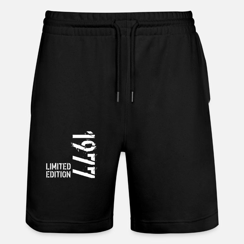 LIMITIERTE EDITION 1977 - Stanley/Stella Unisex Bio Joggingshorts Trainer  - Schwarz