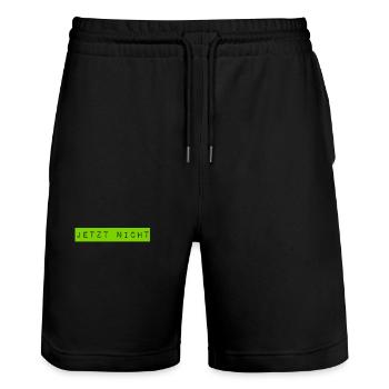 du nervst - Stanley/Stella Unisex Bio Joggingshorts Trainer  - Schwarz - Vorne - Nik (191cm) & Marisol (170cm)