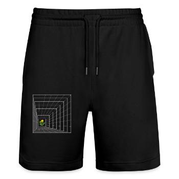 Grafik Löwenzahn - Stanley/Stella Unisex Bio Joggingshorts Trainer  - Schwarz - Vorne - Nik (191cm) & Marisol (170cm)