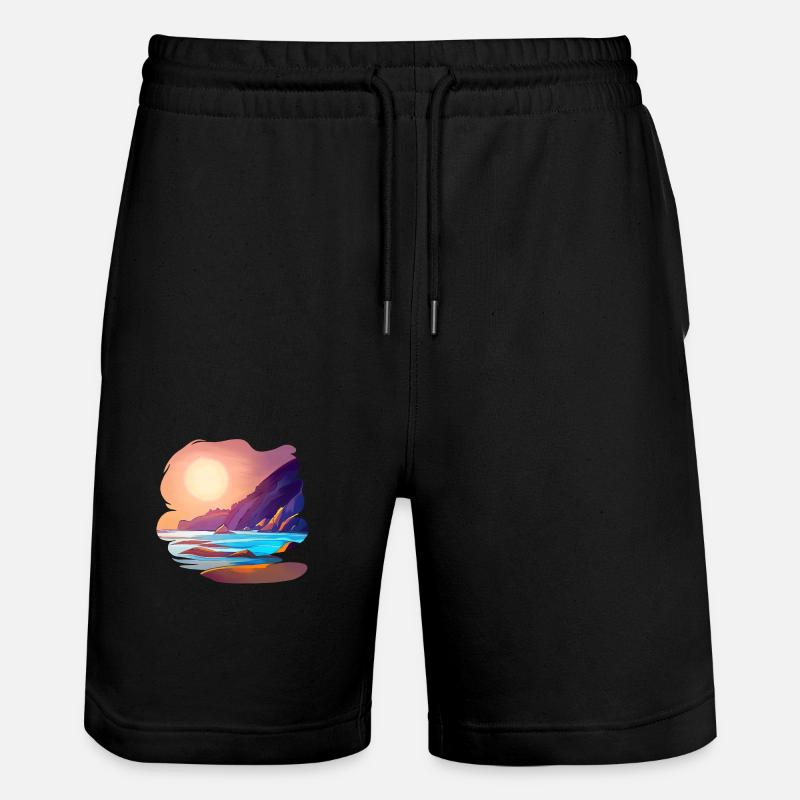 Vacances Sunrise Sea Island - Short de jogging bio TRAINER Stanley/Stella unisexe - noir