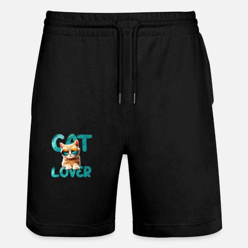 Amoureux des chats - Short de jogging bio TRAINER Stanley/Stella unisexe - noir