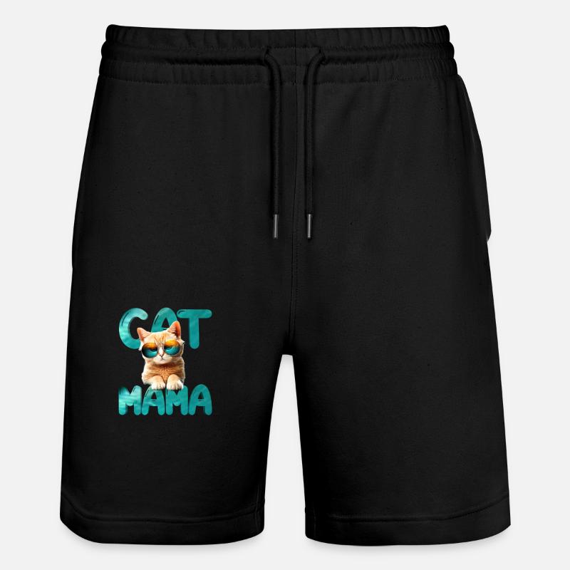Maman chat - Short de jogging bio TRAINER Stanley/Stella unisexe - noir