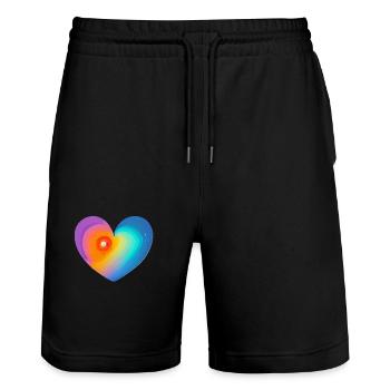 Muttertag Liebe Hochzeit Verlobung Valentinstag - Stanley/Stella Unisex Bio Joggingshorts Trainer  - Schwarz - Vorne - Nik (191cm) & Marisol (170cm)
