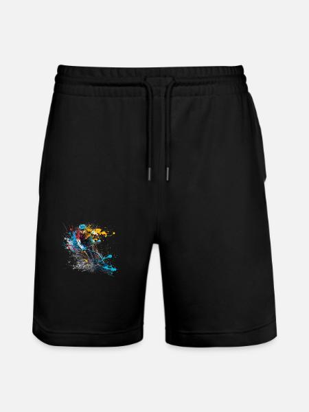 Radfahrer - Stanley/Stella Unisex Bio Joggingshorts Trainer  - Schwarz