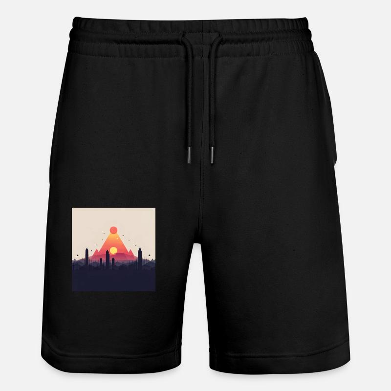 pyramide abstraite - Short de jogging bio TRAINER Stanley/Stella unisexe - noir