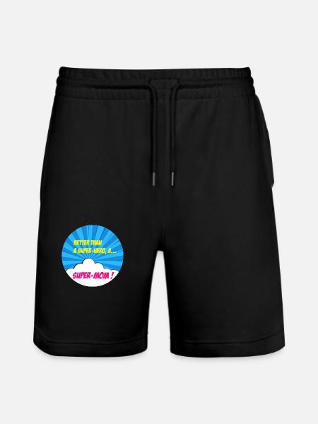 Supermama, Superheldin. Beste Mama. Comicbuch. - Stanley/Stella Unisex Bio Joggingshorts Trainer  - Schwarz