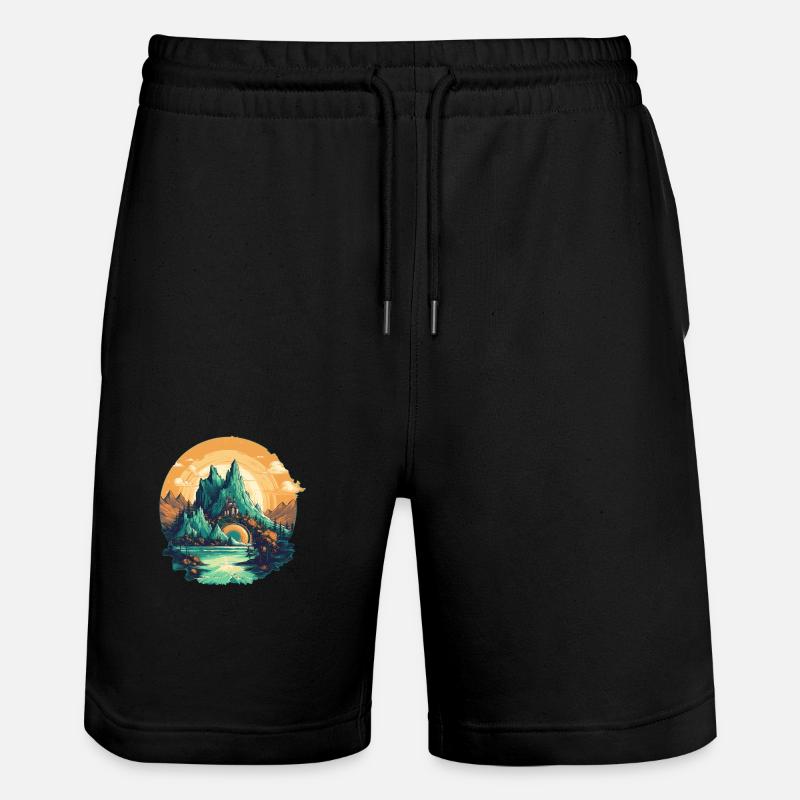 Paysage - Short de jogging bio TRAINER Stanley/Stella unisexe - noir