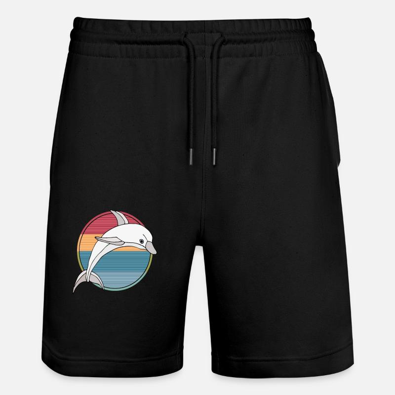 Delfin - Stanley/Stella Unisex Bio Joggingshorts Trainer  - Schwarz
