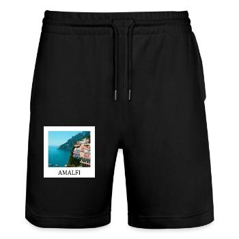 Italienische Amalfiküste - Stanley/Stella Unisex Bio Joggingshorts Trainer  - Schwarz - Vorne - Nik (191cm) & Marisol (170cm)