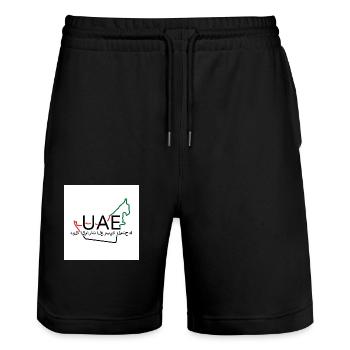 Carte des Émirats arabes unis - Short de jogging bio TRAINER Stanley/Stella unisexe - noir - Devant - Nik (191cm) & Marisol (170cm)