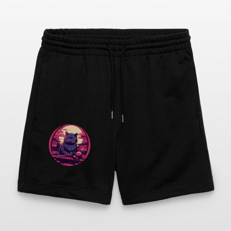 Synthwave japan Cat Stanley/Stella Trainer Unisex Organic Jogging Shorts