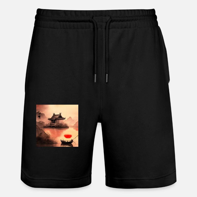Japan Wunderschönes Kunstwerk-Design - Stanley/Stella Unisex Bio Joggingshorts Trainer  - Schwarz