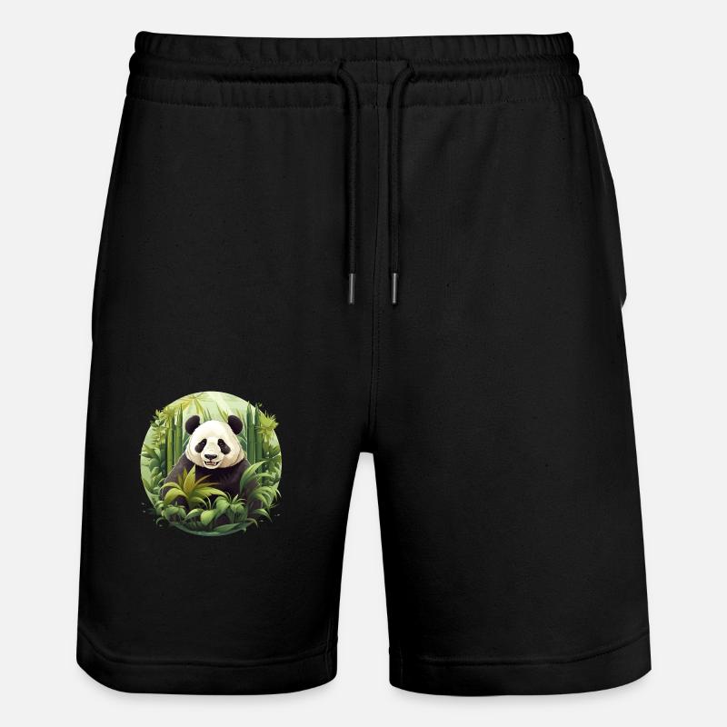 Le paradis des pandas - Short de jogging bio TRAINER Stanley/Stella unisexe - noir