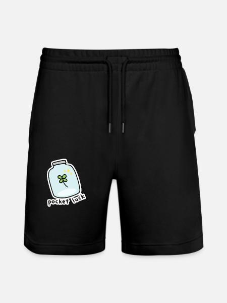 Pocket luck, jar of luck - Stanley/Stella Trainer Unisex Organic Jogging Shorts - black
