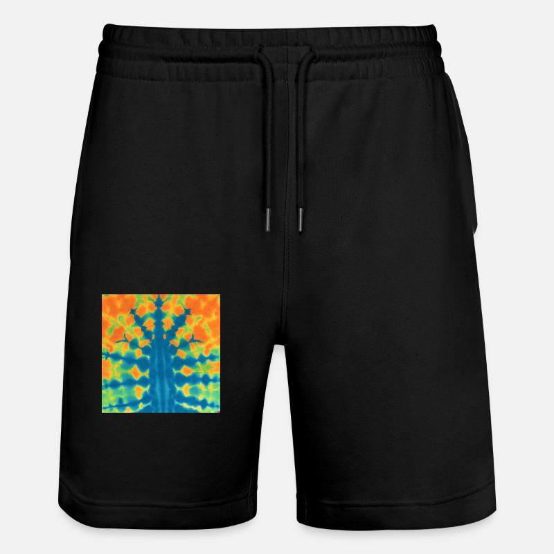 Tye die pattern - Stanley/Stella Trainer Unisex Organic Jogging Shorts - black
