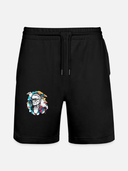 Papy siou aigle - Short de jogging bio TRAINER Stanley/Stella unisexe - noir