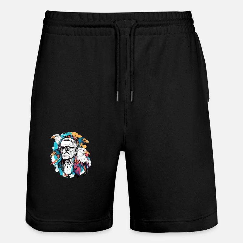 Papy siou aigle - Short de jogging bio TRAINER Stanley/Stella unisexe - noir