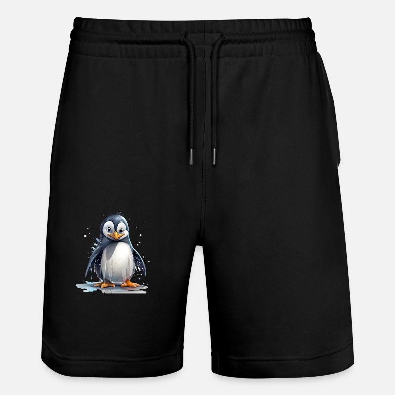 Drôle de pingouin - Short de jogging bio TRAINER Stanley/Stella unisexe - noir