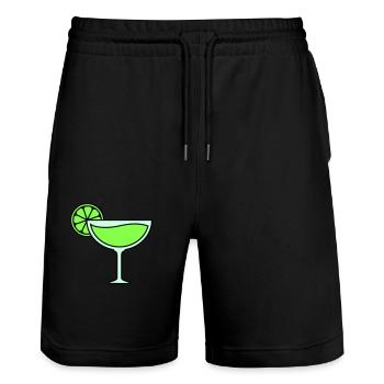 cocktail - Short de jogging bio TRAINER Stanley/Stella unisexe - noir - Devant - Nik (191cm) & Marisol (170cm)