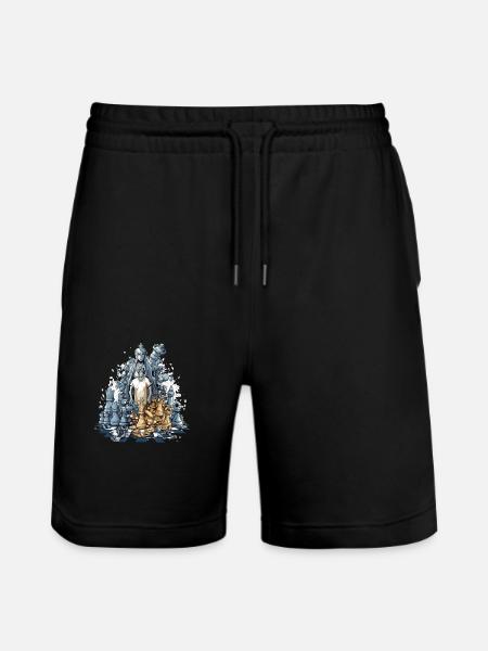 Chess carnage - Stanley/Stella Trainer Unisex Organic Jogging Shorts - black