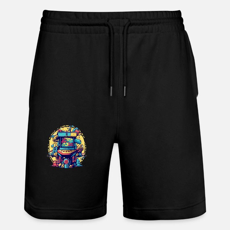 Arcade retro gaming - Short de jogging bio TRAINER Stanley/Stella unisexe - noir