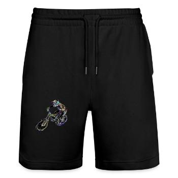 MTB MTB Downhill - Stanley/Stella Unisex Bio Joggingshorts Trainer  - Schwarz - Vorne - Nik (191cm) & Marisol (170cm)