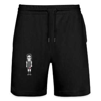 fille horreur 4 - Short de jogging bio TRAINER Stanley/Stella unisexe - noir - Devant - Nik (191cm) & Marisol (170cm)