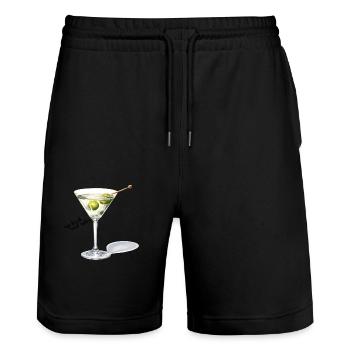 Lehnen Sie sich zurück und entspannen Sie sich - Stanley/Stella Unisex Bio Joggingshorts Trainer  - Schwarz - Vorne - Nik (191cm) & Marisol (170cm)
