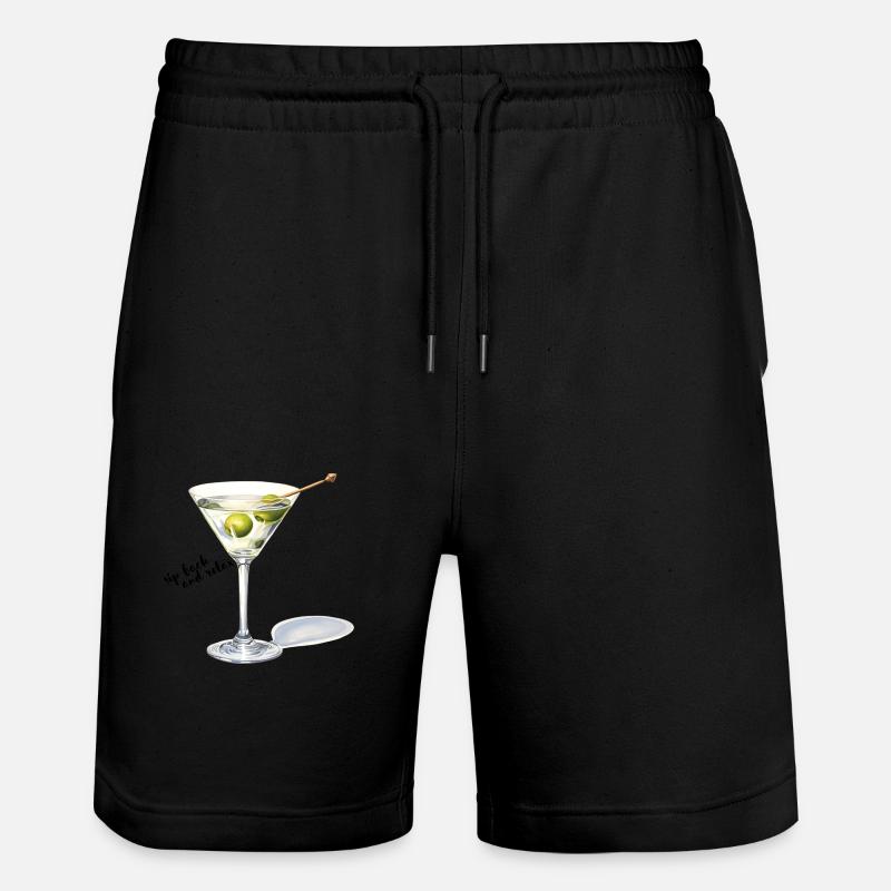 Sip back and relax - Stanley/Stella Trainer Unisex Organic Jogging Shorts - black