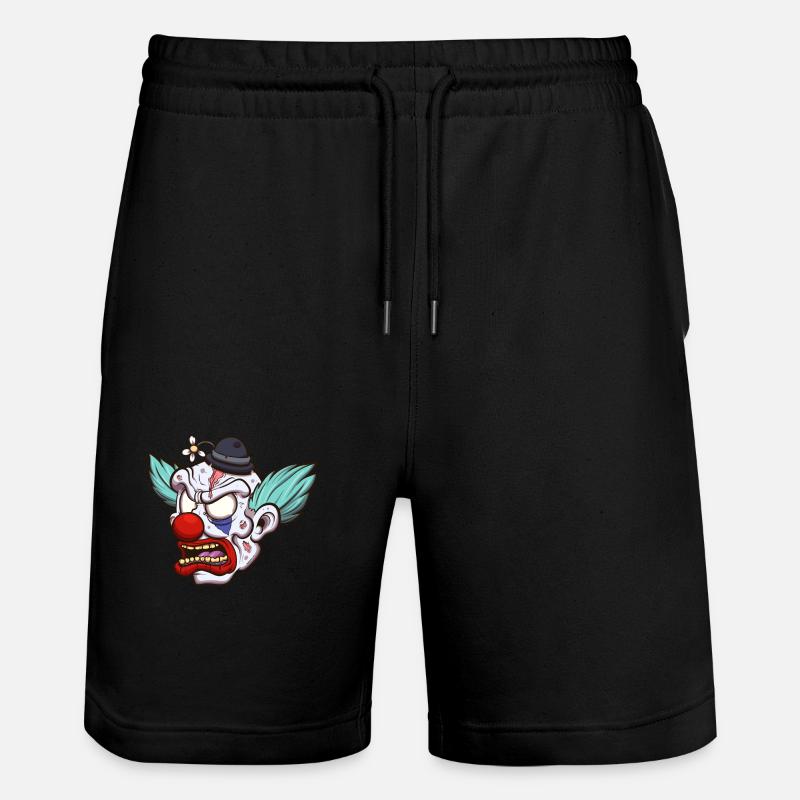 Tête de clown zombie - Short de jogging bio TRAINER Stanley/Stella unisexe - noir