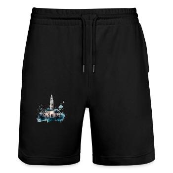 Marrakesch hat eine prunkvolle Architektur - Stanley/Stella Unisex Bio Joggingshorts Trainer  - Schwarz - Vorne - Nik (191cm) & Marisol (170cm)
