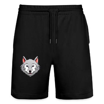loup - Short de jogging bio TRAINER Stanley/Stella unisexe - noir - Devant - Nik (191cm) & Marisol (170cm)