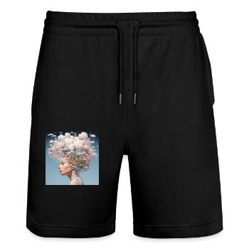 Forget - Stanley/Stella Trainer Unisex Organic Jogging Shorts - black - Front - Nik (191cm) & Marisol (170cm)
