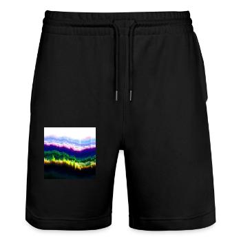 Des nuages psychédéliques dans un jeu de couleurs du ciel - Short de jogging bio TRAINER Stanley/Stella unisexe - noir - Devant - Nik (191cm) & Marisol (170cm)